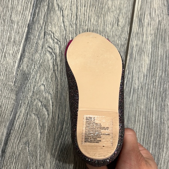 • Janie and Jack • Sparkly Pink Bow Accent Ballet Flats Toddler Girls 5 - Picture 5 of 5